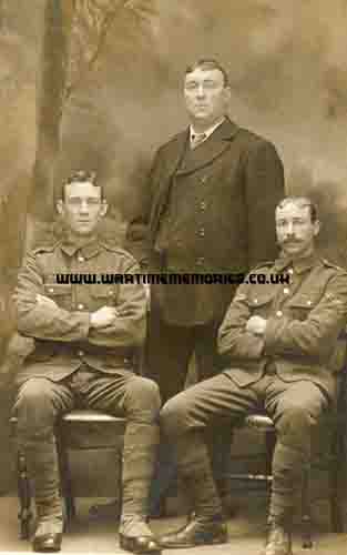 Brothers, at the back is William George who served in the Navy, on the left is Joseph Henry and on the right is Harry Newman